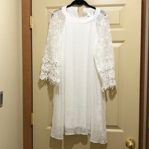 Fully lined new little white summer dress